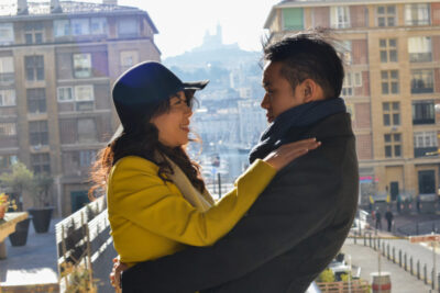 Séance d'engagement entre Marseille et Cassis avec un couple venu d'Asie