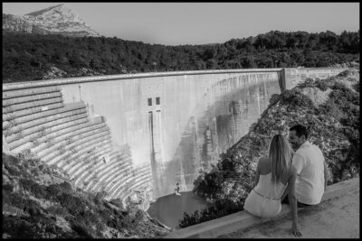 Une séance d'engagement au barrage de Bimont près d'Aix-en-Provence
