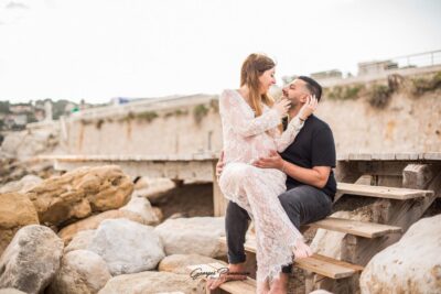 photo de grossesse en bord de mer à Cassis-Georges Panossian photographe