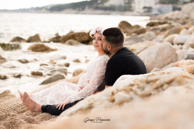 photo de grossesse en bord de mer à Cassis-Georges Panossian photographe
