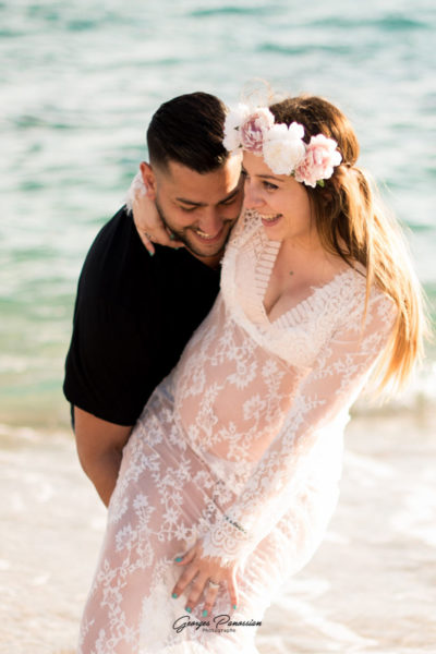photo de grossesse en bord de mer à Cassis-Georges Panossian photographe
