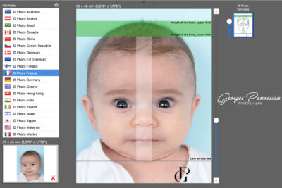 Photos d'identité pour bébé et nouveau né